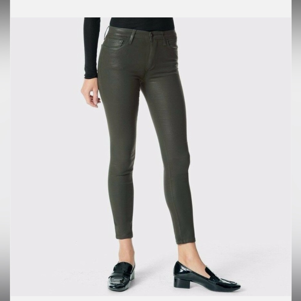 Joe’s Jeans The Icon coated green skinny jeans size 30